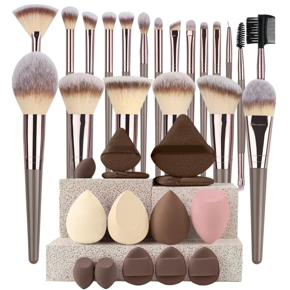 3–20PCS Makeup Brush Set – Soft Synthetic Brushes