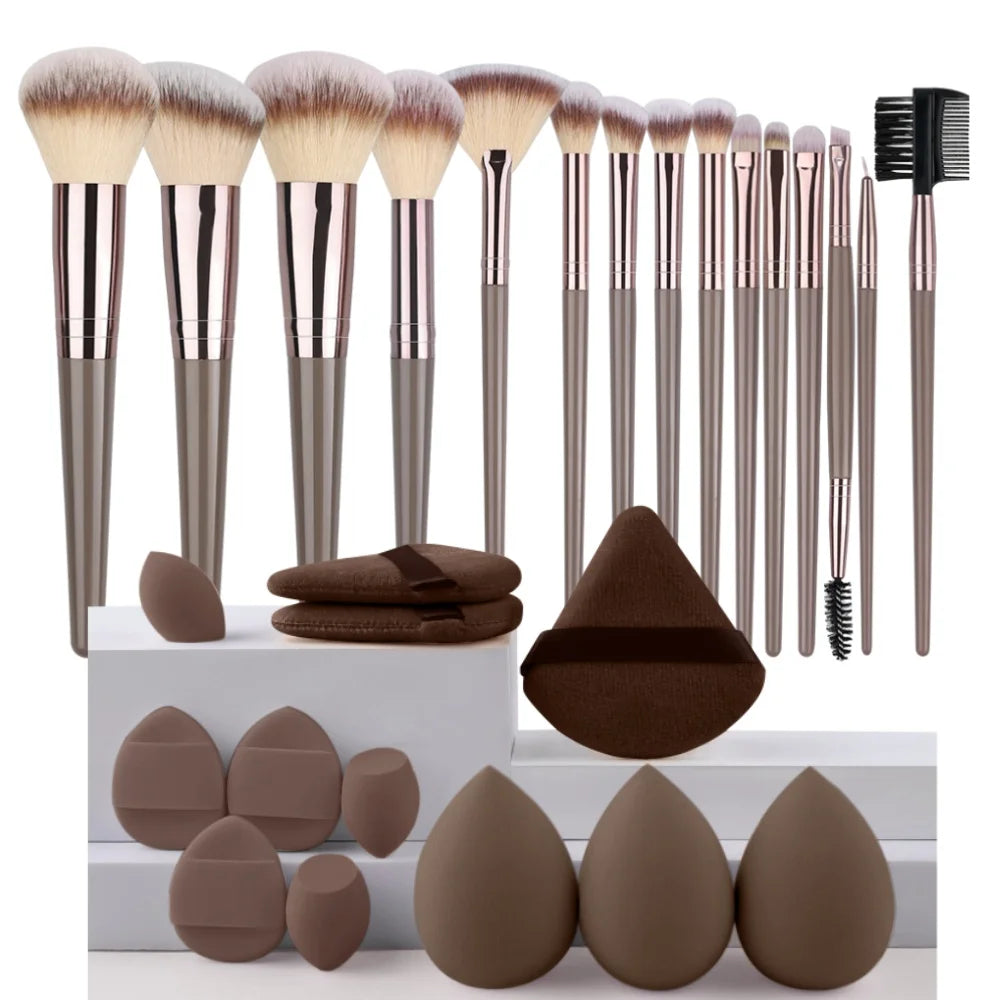3–20PCS Makeup Brush Set – Soft Synthetic Brushes