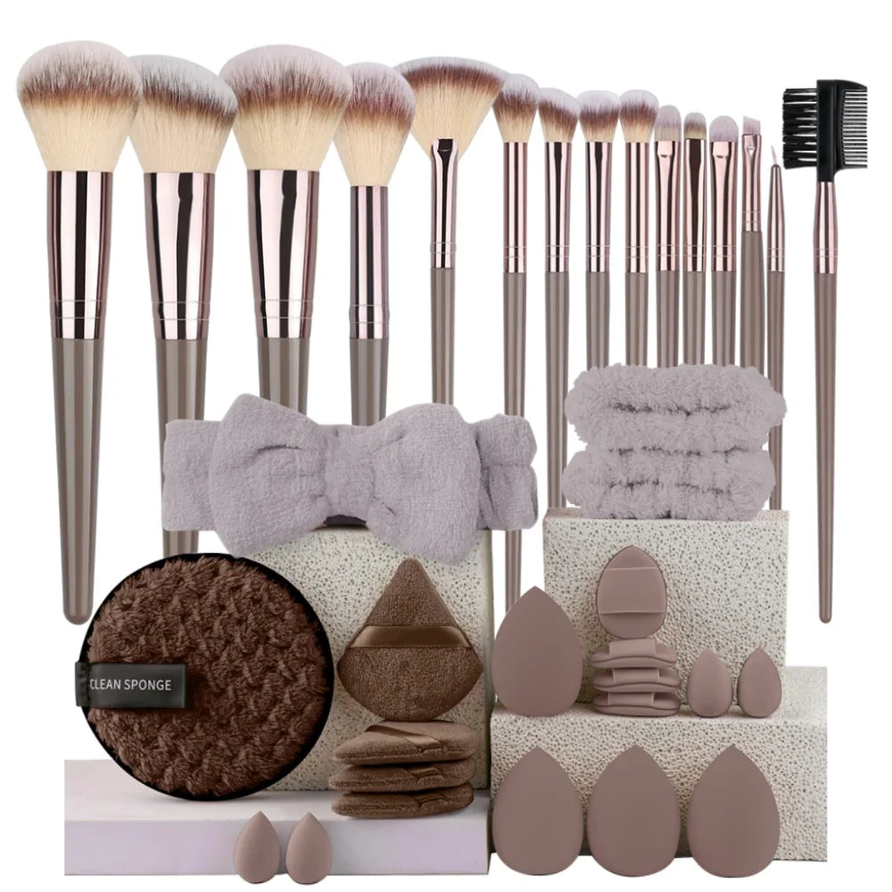 3–20PCS Makeup Brush Set – Soft Synthetic Brushes
