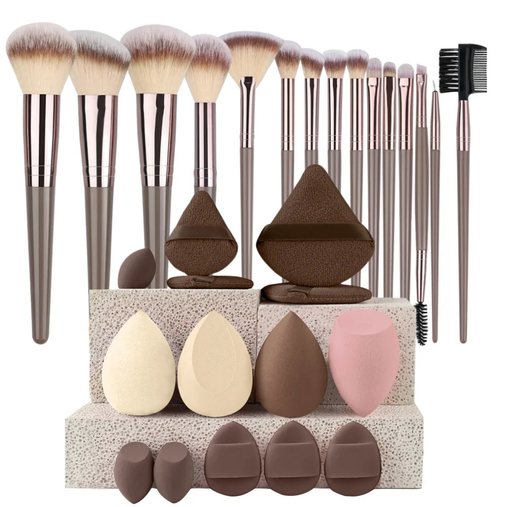 3–20PCS Makeup Brush Set – Soft Synthetic Brushes