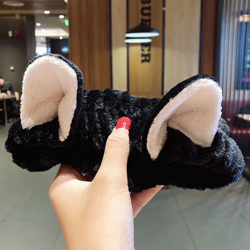 Soft Coral Fleece Bow Hairband – Face Wash Headband