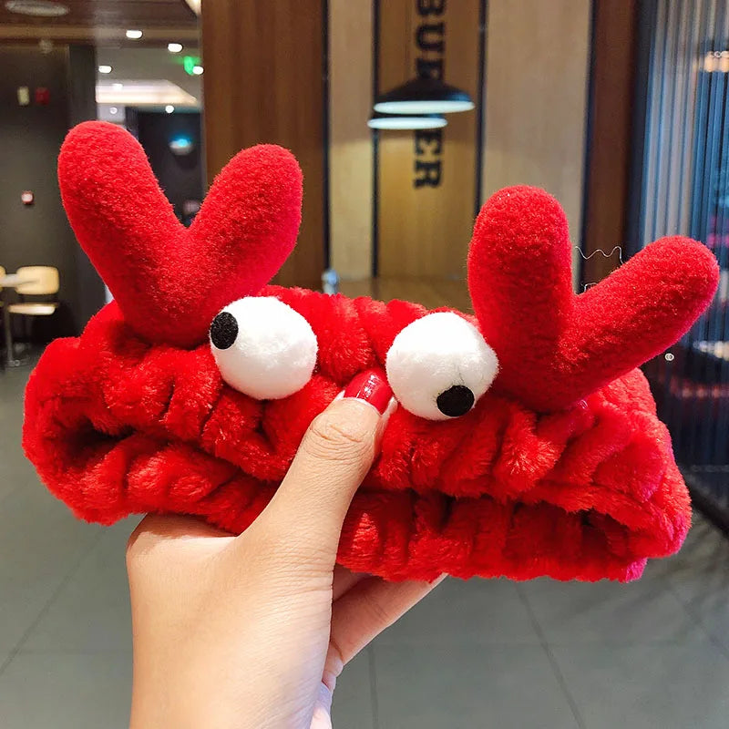 Soft Coral Fleece Bow Hairband – Face Wash Headband