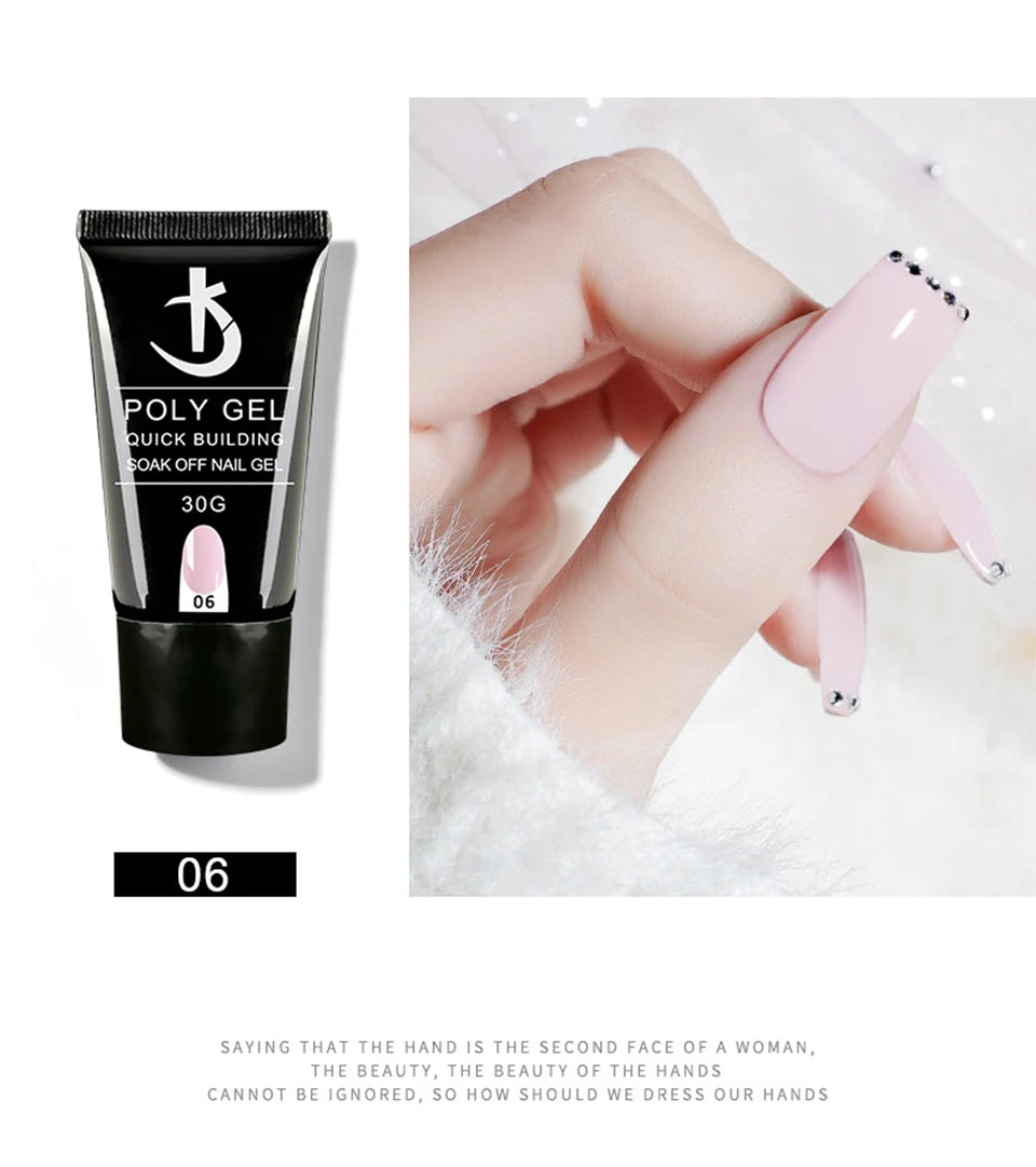 KODI JYJ Latest Poly Nail Gel 30ml Semi-permanent Gel for Extension Acrylic Gel Nail Polishes Manicure uv Builder Hybrid Gellac