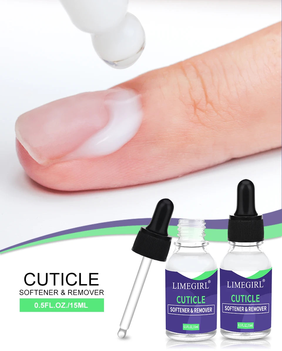 15ML Nail Soften Oil Cuticle Remover for Gel Overgrown Cuticles Soften Eliminating Exfoliant for Nails Manicure Pedicure