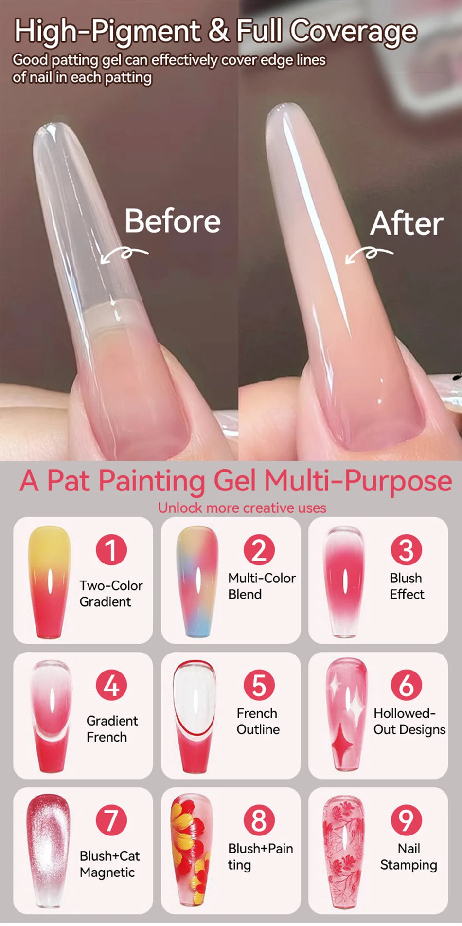 UR SUGAR 4 IN1 Pat Painting Gel Nail 4 Colors Gradient Painting Gel Nail Art Semi Permanent Soak Off UV Nails Used For Gel DIY
