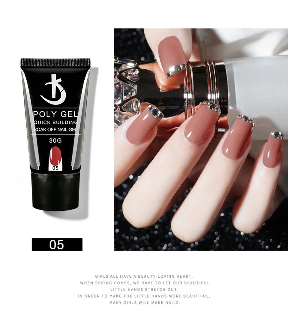 KODI JYJ Latest Poly Nail Gel 30ml Semi-permanent Gel for Extension Acrylic Gel Nail Polishes Manicure uv Builder Hybrid Gellac