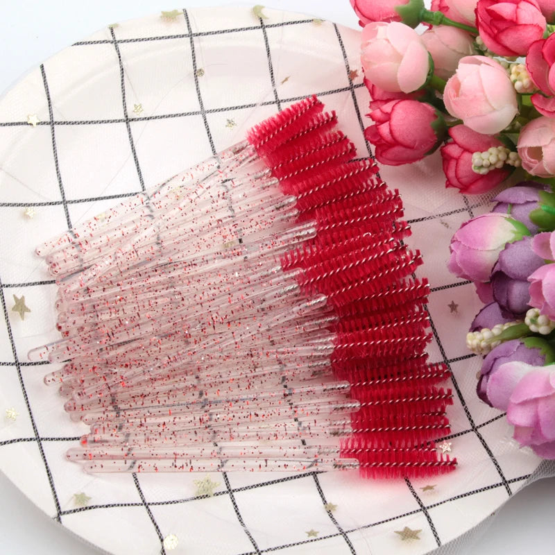 5/50 Pcs Eye Lash Brushes Eyebrow Brush False Eyelashes Extension Tools Mascara Wands Applicator Spoolers Lashes Cosmetic Tool