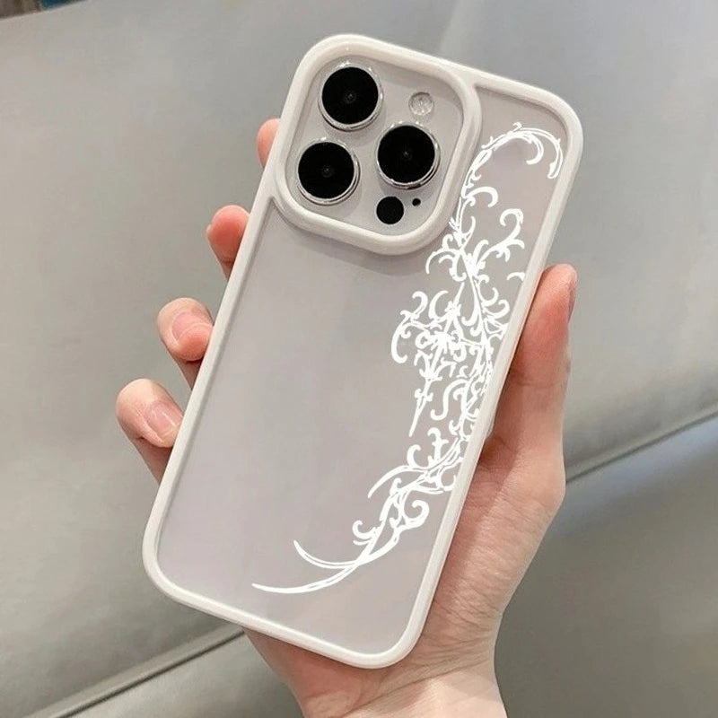 Transparent Gothic Cross Vine iPhone Case