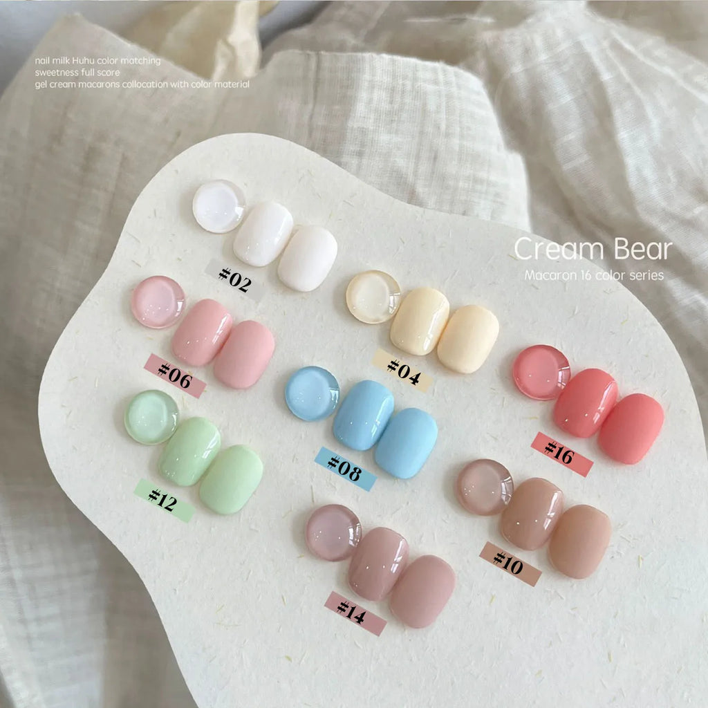 MIANEL Colorful Rock Slice Gel Nail Polish Milky Yellow-White Glittery Cream White Nails Milk Huhu Dopamine 12ml 1-6Pcs