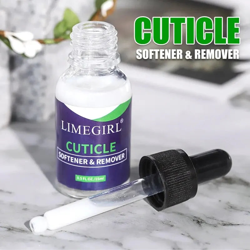 15ML Nail Soften Oil Cuticle Remover for Gel Overgrown Cuticles Soften Eliminating Exfoliant for Nails Manicure Pedicure