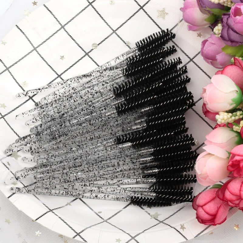 5/50 Pcs Eye Lash Brushes Eyebrow Brush False Eyelashes Extension Tools Mascara Wands Applicator Spoolers Lashes Cosmetic Tool