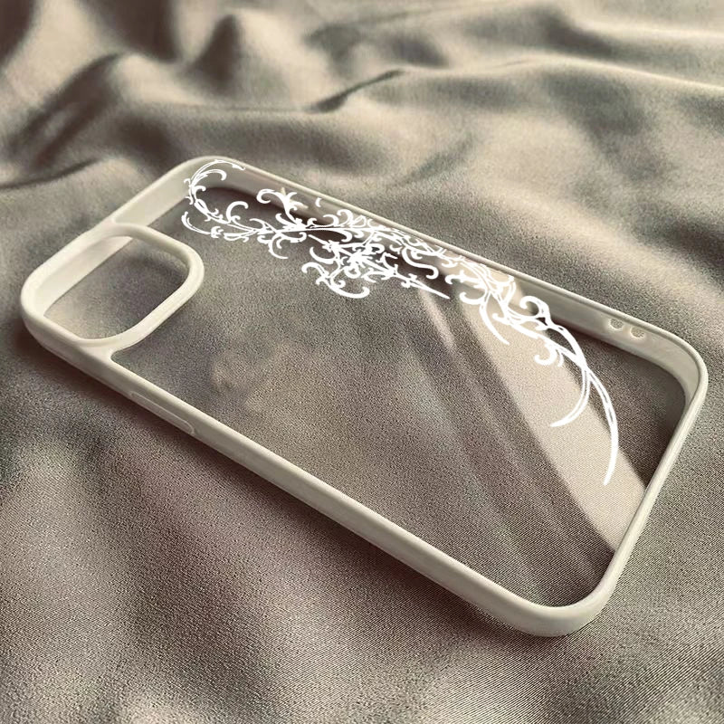 Transparent Gothic Cross Vine iPhone Case