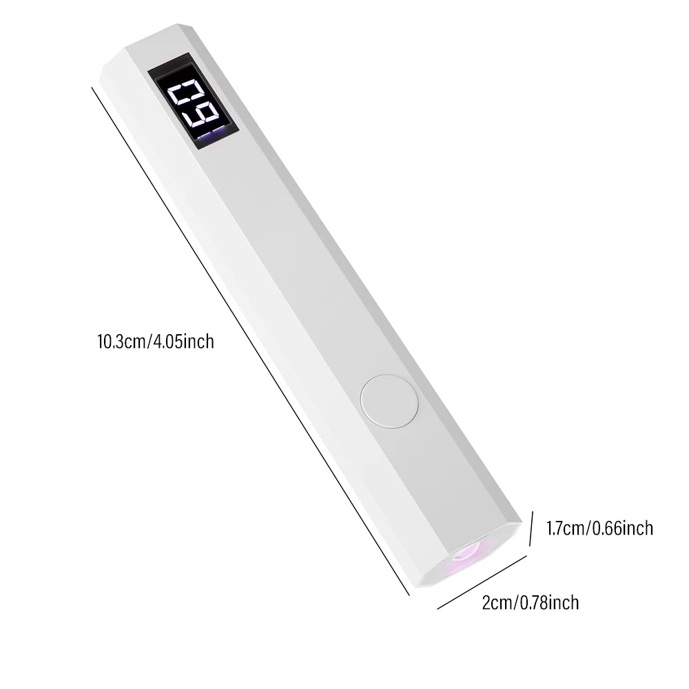 YIKOOLIN Handheld UV/LED Light for Nails 3W Portable Mini UV Light for Gel Nail 2 Timer Setting LED Nail Lamp Home Use
