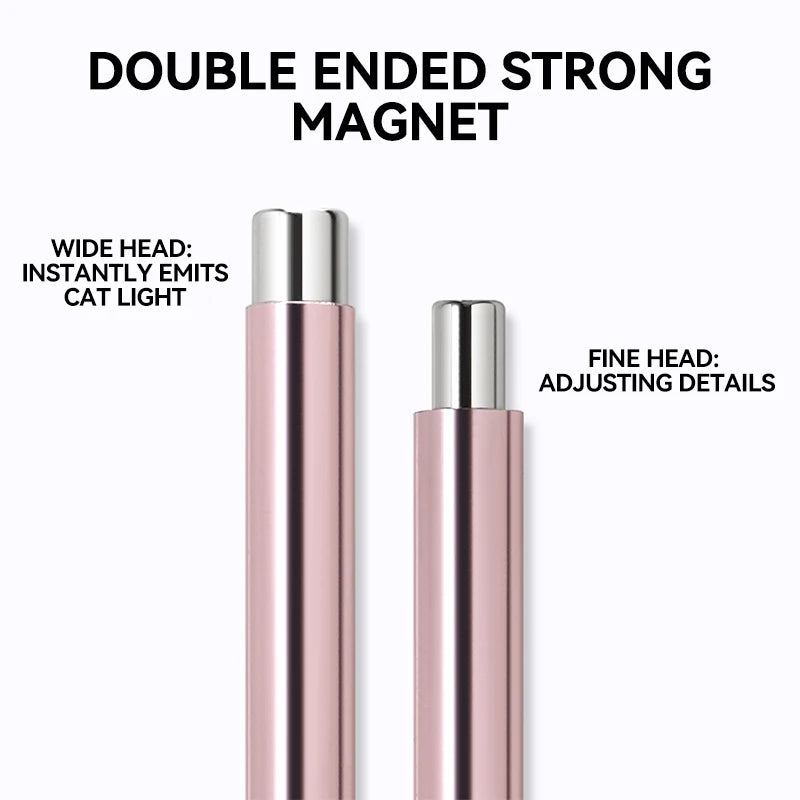 Nail Art Nail Magnetic Stick Cat Eye Magnetic Ball Aluminum Handle Cylindrical UV Gel Magnet Tools Double End Nail Design Tools