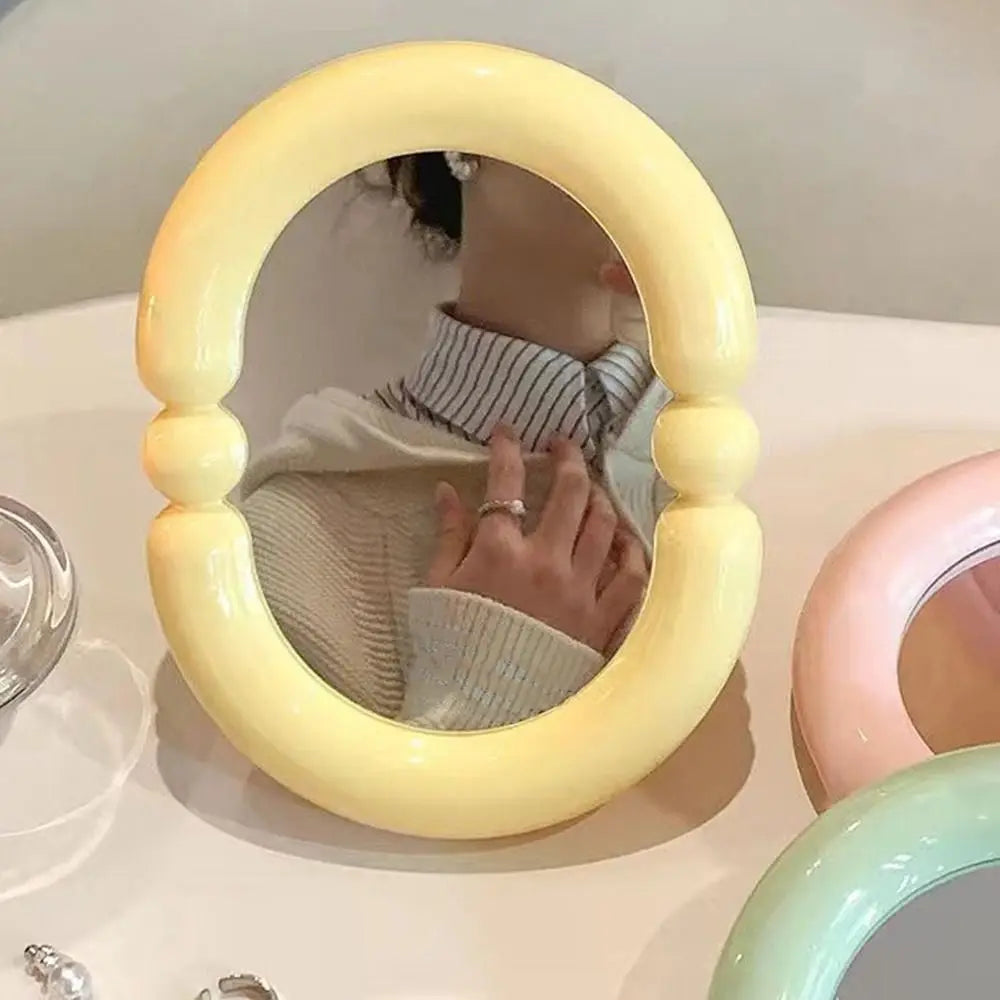 Cute Candy Color Makeup Mirror Adjustable Thickened Beauty Mirror High-definition Folding Mirror Home Bedroom Desktop