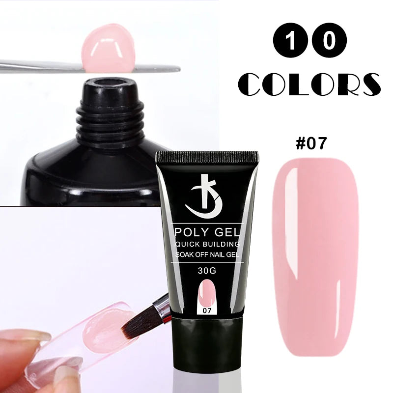 KODI JYJ Latest Poly Nail Gel 30ml Semi-permanent Gel for Extension Acrylic Gel Nail Polishes Manicure uv Builder Hybrid Gellac