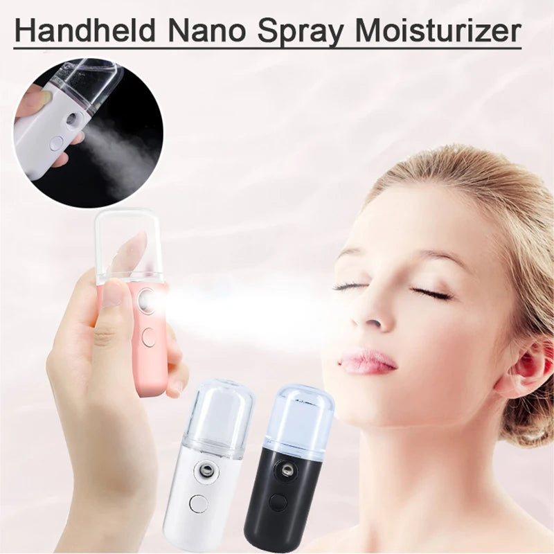 Nano Mister 30 ml Mini Face Humidifier Portable Facial Sprayer USB Rechargeable Handy Skin Care Machine for Face Hydrating