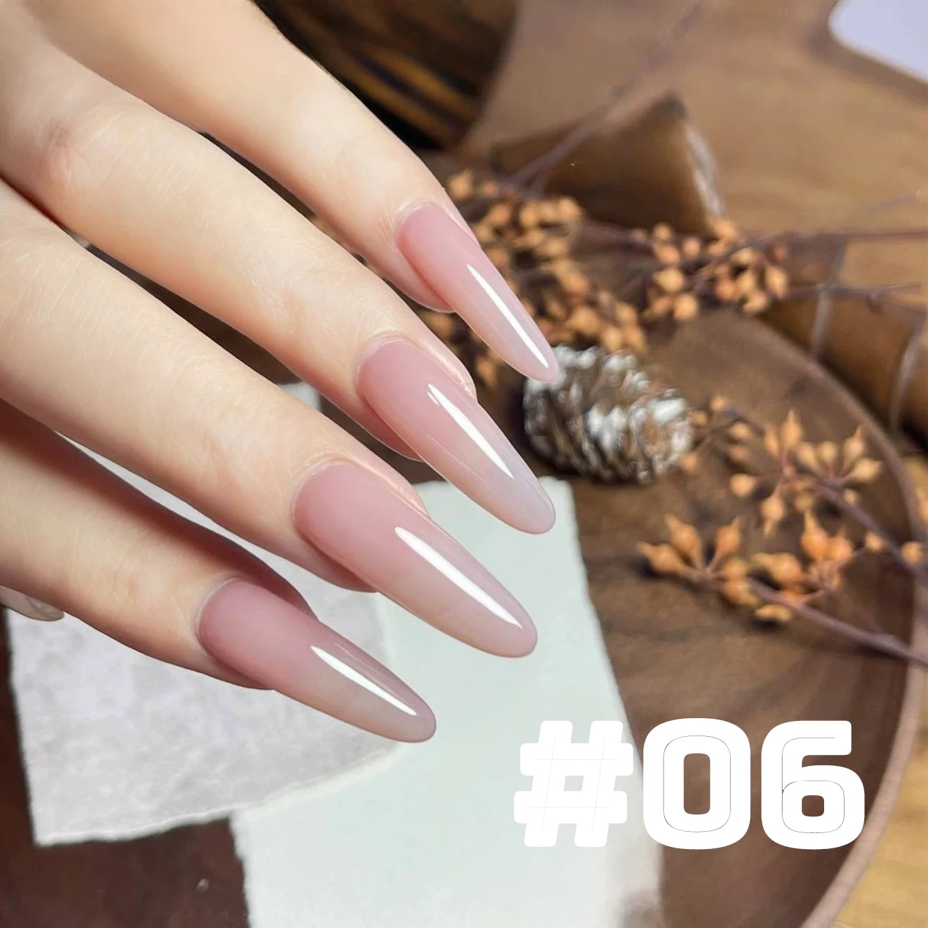 MIANEL Colorful Rock Slice Gel Nail Polish Milky Yellow-White Glittery Cream White Nails Milk Huhu Dopamine 12ml 1-6Pcs