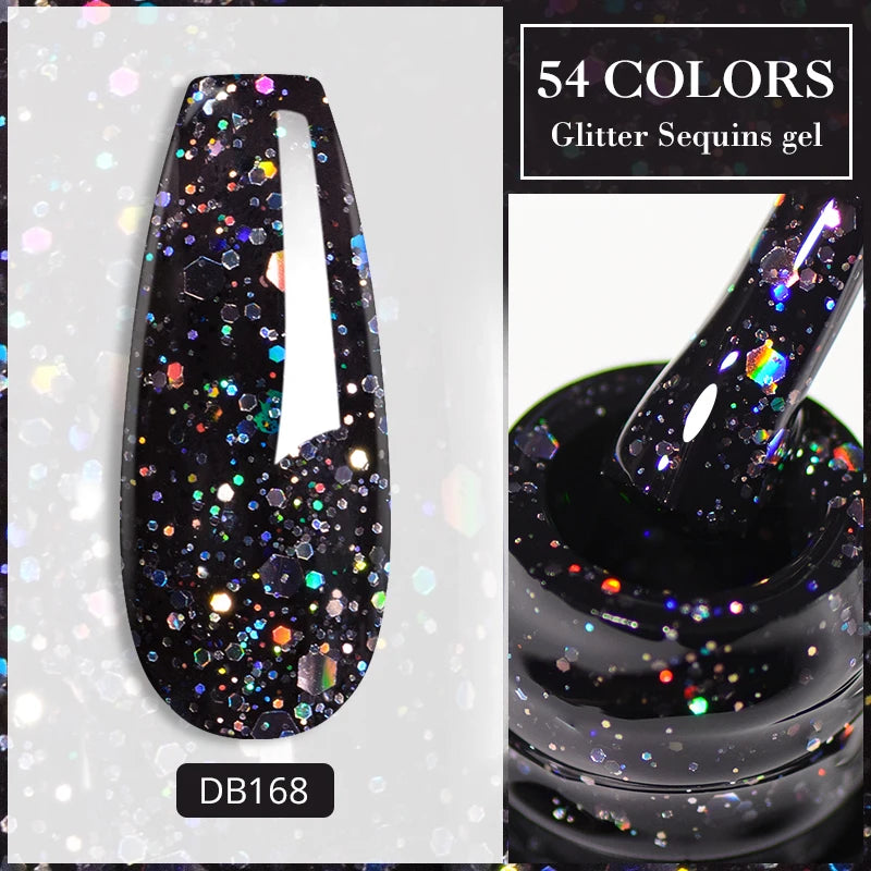 Mtssii 7ML Colorful Reflective Gel Nail Polish Glitter Sparkling Flash Glitter Gel Polish Semi Permanent Varnish Soak Off Nails