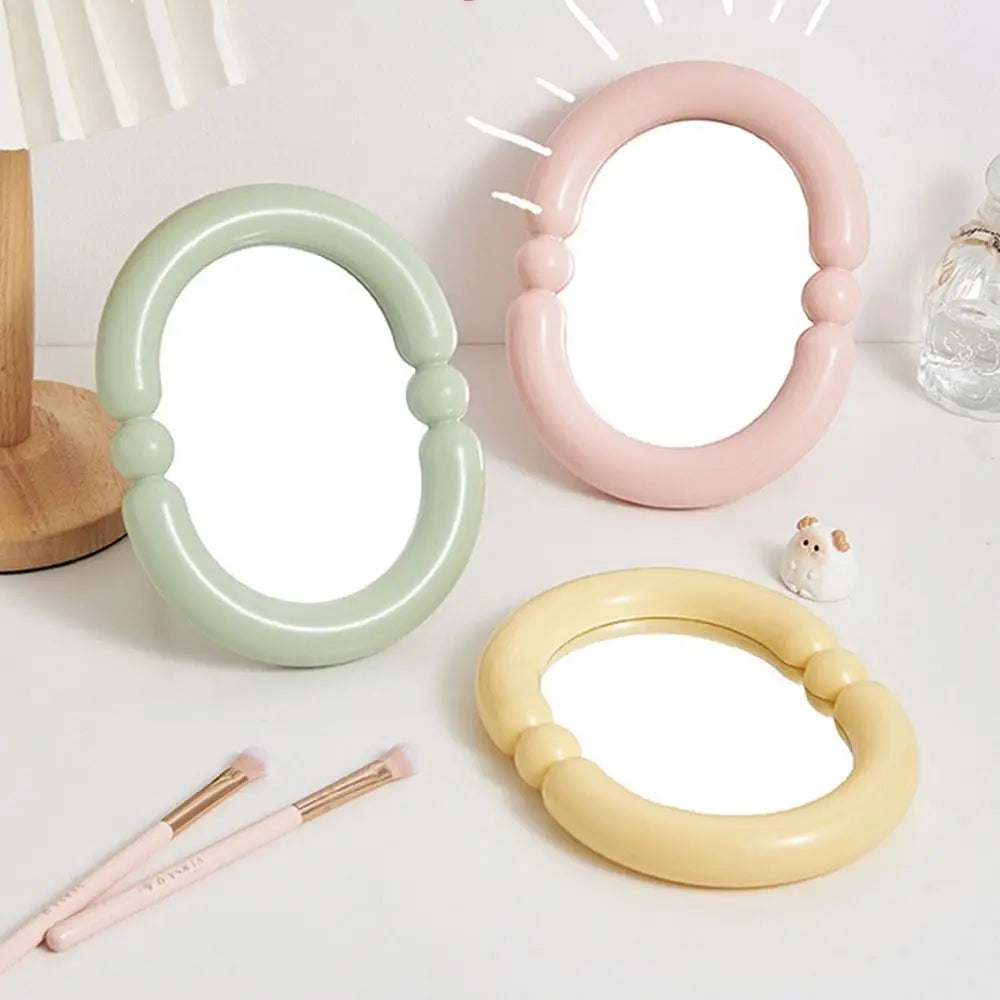 Cute Candy Color Makeup Mirror Adjustable Thickened Beauty Mirror High-definition Folding Mirror Home Bedroom Desktop