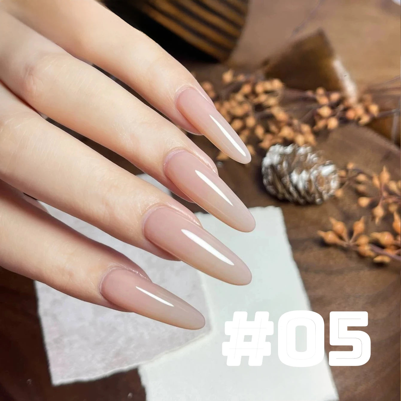 MIANEL Colorful Rock Slice Gel Nail Polish Milky Yellow-White Glittery Cream White Nails Milk Huhu Dopamine 12ml 1-6Pcs