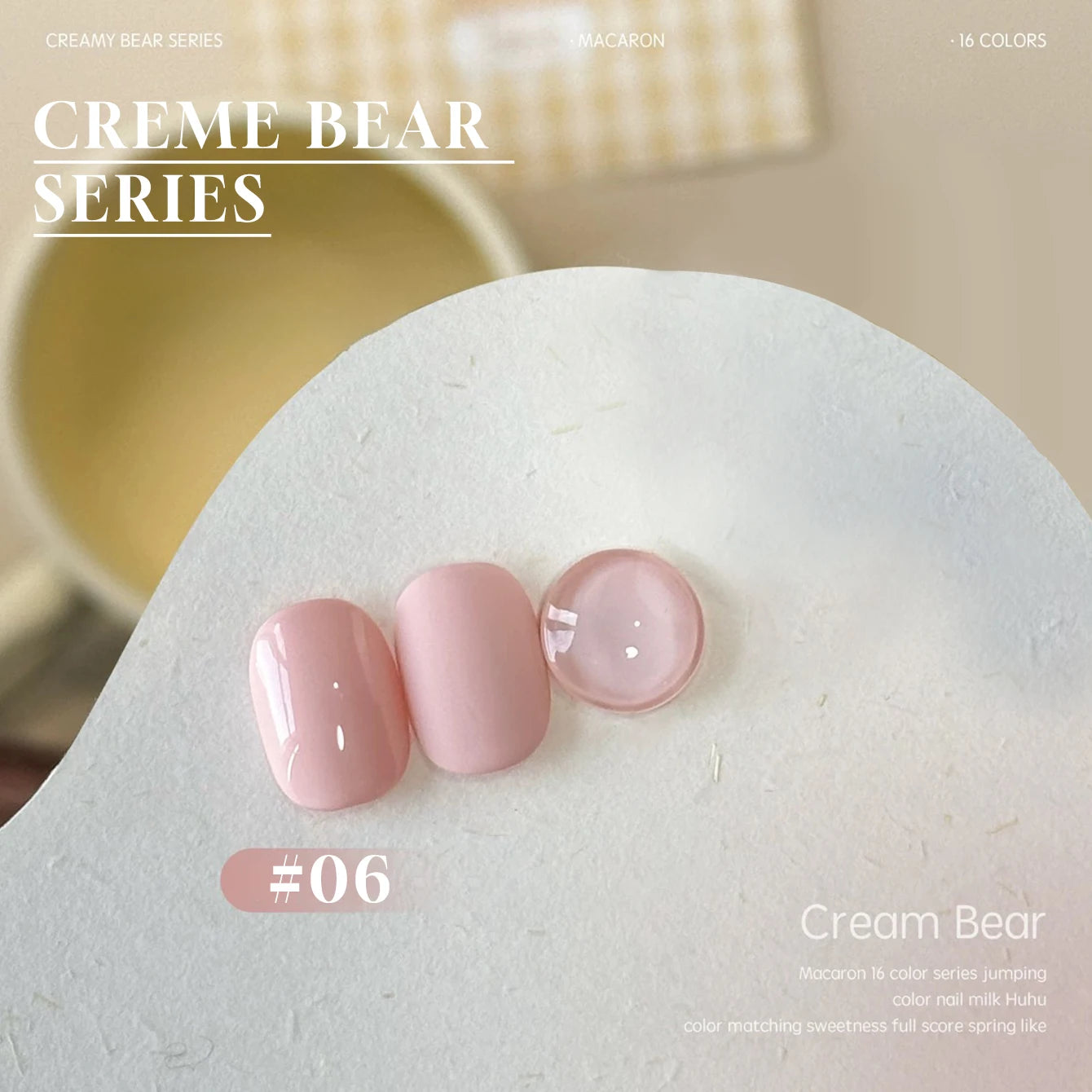 MIANEL Colorful Rock Slice Gel Nail Polish Milky Yellow-White Glittery Cream White Nails Milk Huhu Dopamine 12ml 1-6Pcs