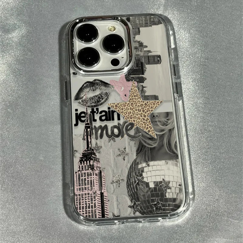 Trendy Leopard Print Star Patchwork Phone Case for iPhone 17 Cases iPhone Air 16 15 14 13 12 11Pro Max 16E XS XR X 7 8Plus Cover