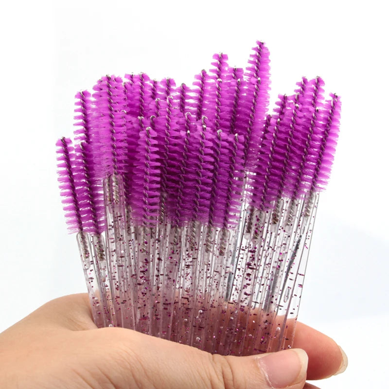 5/50 Pcs Eye Lash Brushes Eyebrow Brush False Eyelashes Extension Tools Mascara Wands Applicator Spoolers Lashes Cosmetic Tool