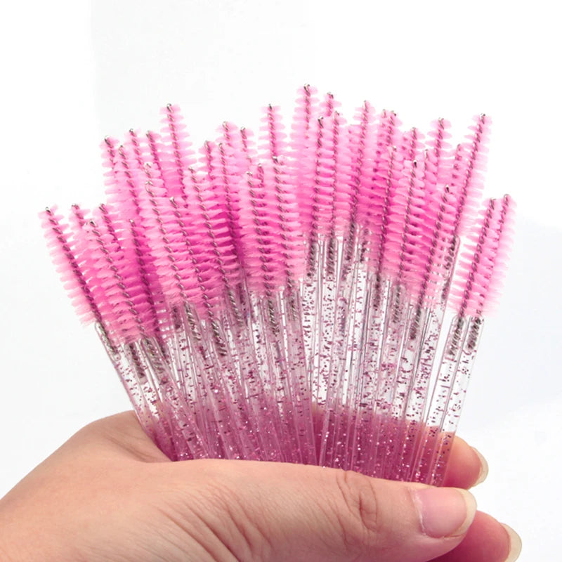 5/50 Pcs Eye Lash Brushes Eyebrow Brush False Eyelashes Extension Tools Mascara Wands Applicator Spoolers Lashes Cosmetic Tool