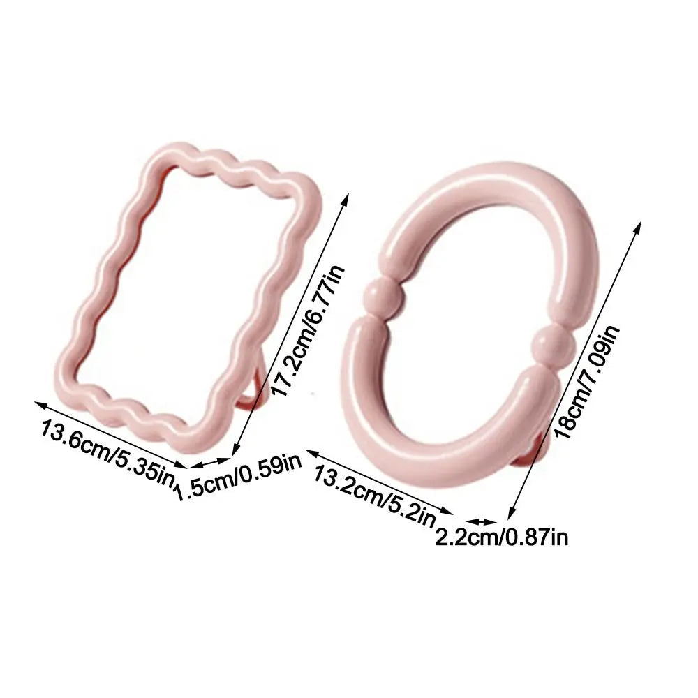 Cute Candy Color Makeup Mirror Adjustable Thickened Beauty Mirror High-definition Folding Mirror Home Bedroom Desktop