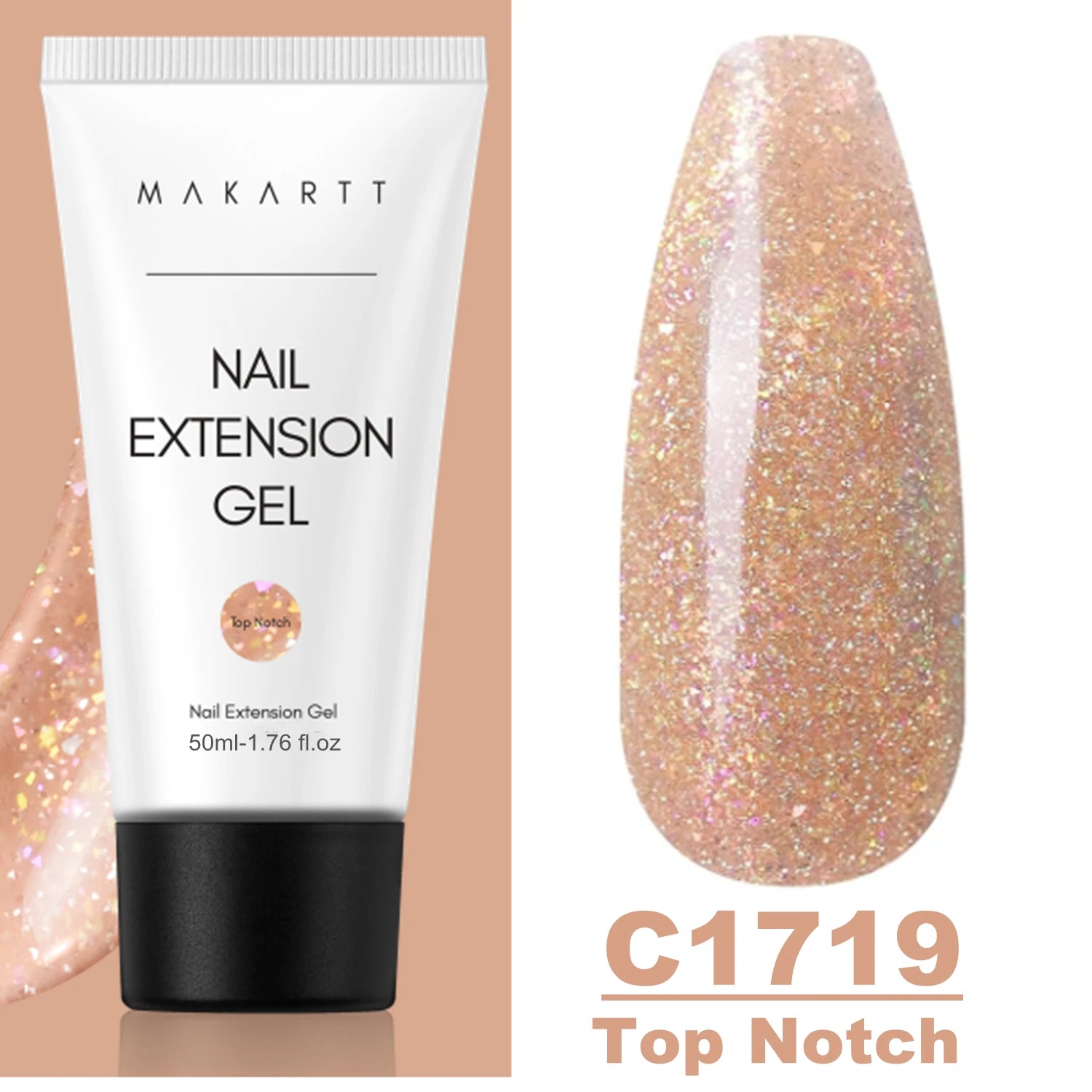Makartt Poly Nails Acrygel , 50g Clear / Pink / Nude Nail Extension Gel Glitter Builder Nails Gel For Trendy DIY Nail Art Polish