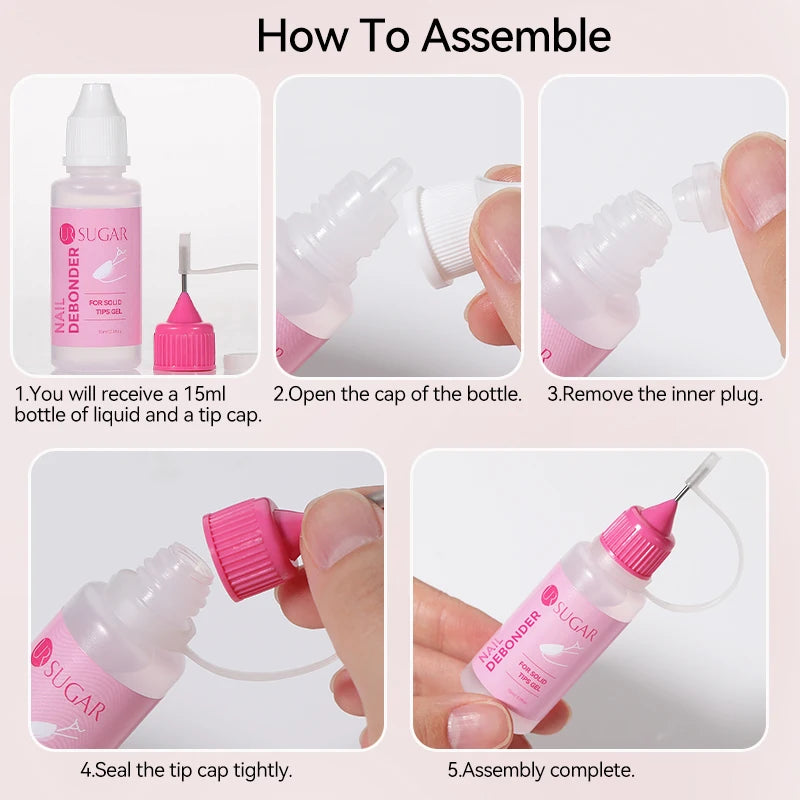 UR SUGAR 15ml Nail Gel Remover – Press-On, Solid Gel & False Nail Adhesive Remover