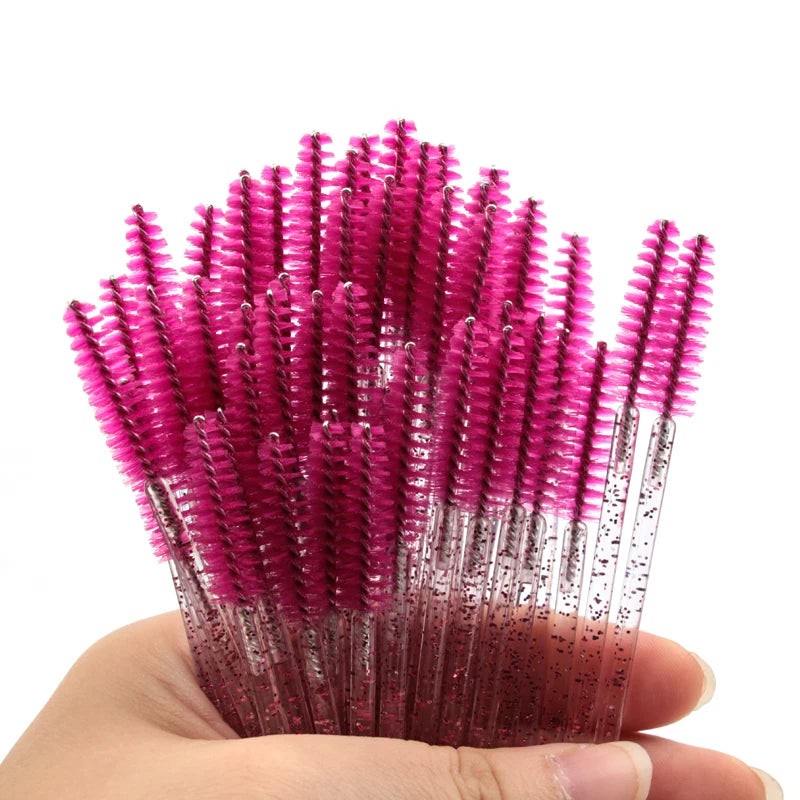5/50 Pcs Eye Lash Brushes Eyebrow Brush False Eyelashes Extension Tools Mascara Wands Applicator Spoolers Lashes Cosmetic Tool