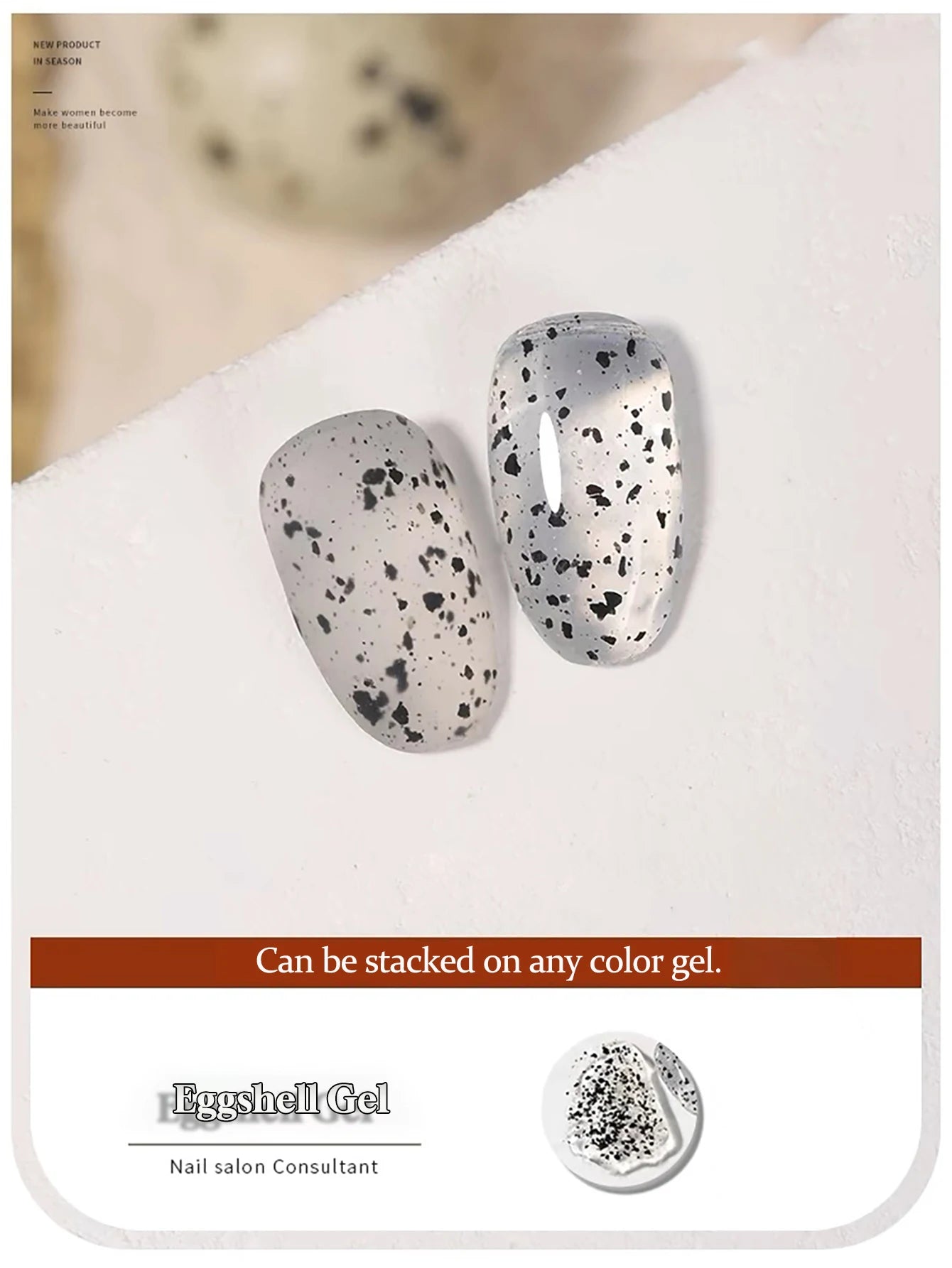 MIANEL Colorful Rock Slice Gel Nail Polish Milky Yellow-White Glittery Cream White Nails Milk Huhu Dopamine 12ml 1-6Pcs