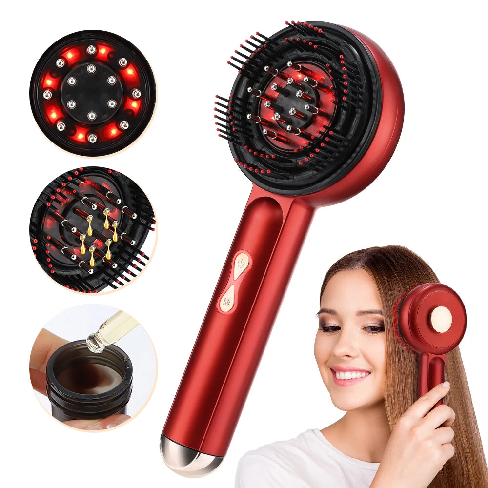 Electric Scalp Massage Comb – Red Light Hair Care