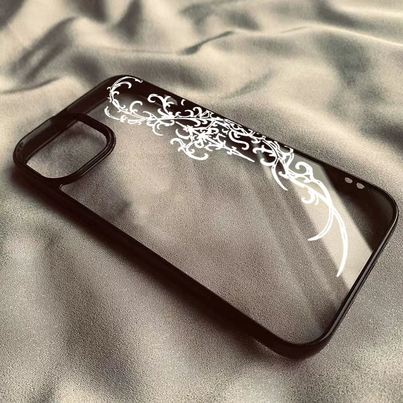 Transparent Gothic Cross Vine iPhone Case