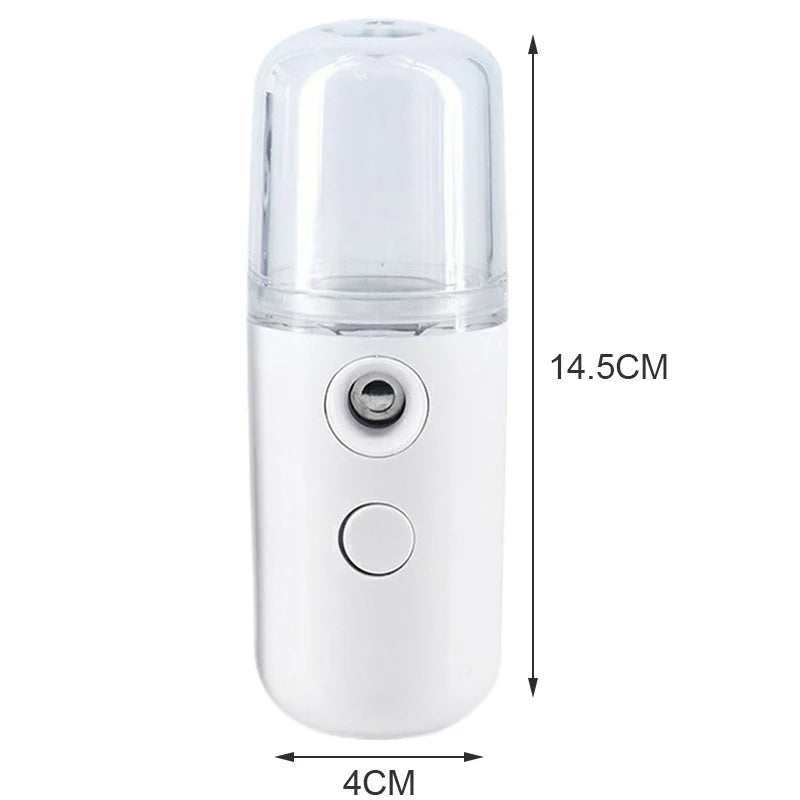 Nano Mister 30 ml Mini Face Humidifier Portable Facial Sprayer USB Rechargeable Handy Skin Care Machine for Face Hydrating