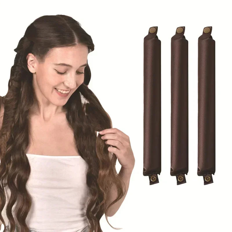 Heatless Satin Hair Curler Set – Overnight Soft Curls
