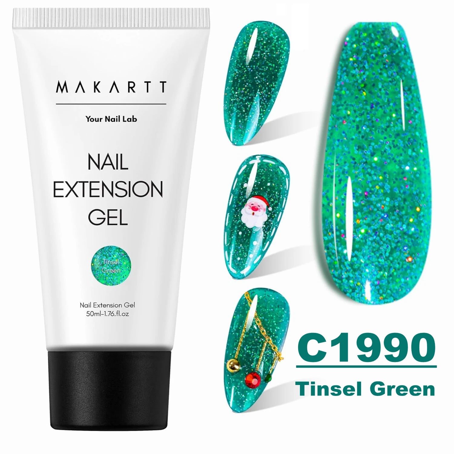 Makartt Poly Nails Acrygel , 50g Clear / Pink / Nude Nail Extension Gel Glitter Builder Nails Gel For Trendy DIY Nail Art Polish