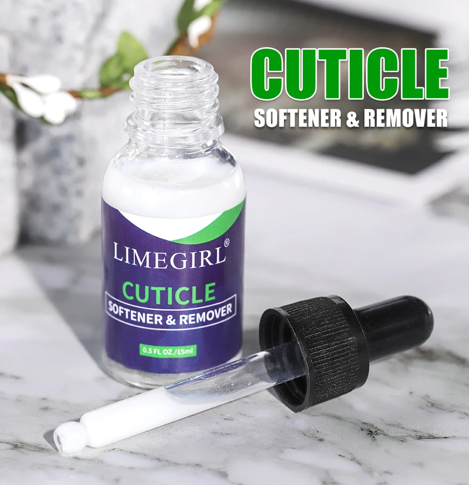 15ML Nail Soften Oil Cuticle Remover for Gel Overgrown Cuticles Soften Eliminating Exfoliant for Nails Manicure Pedicure