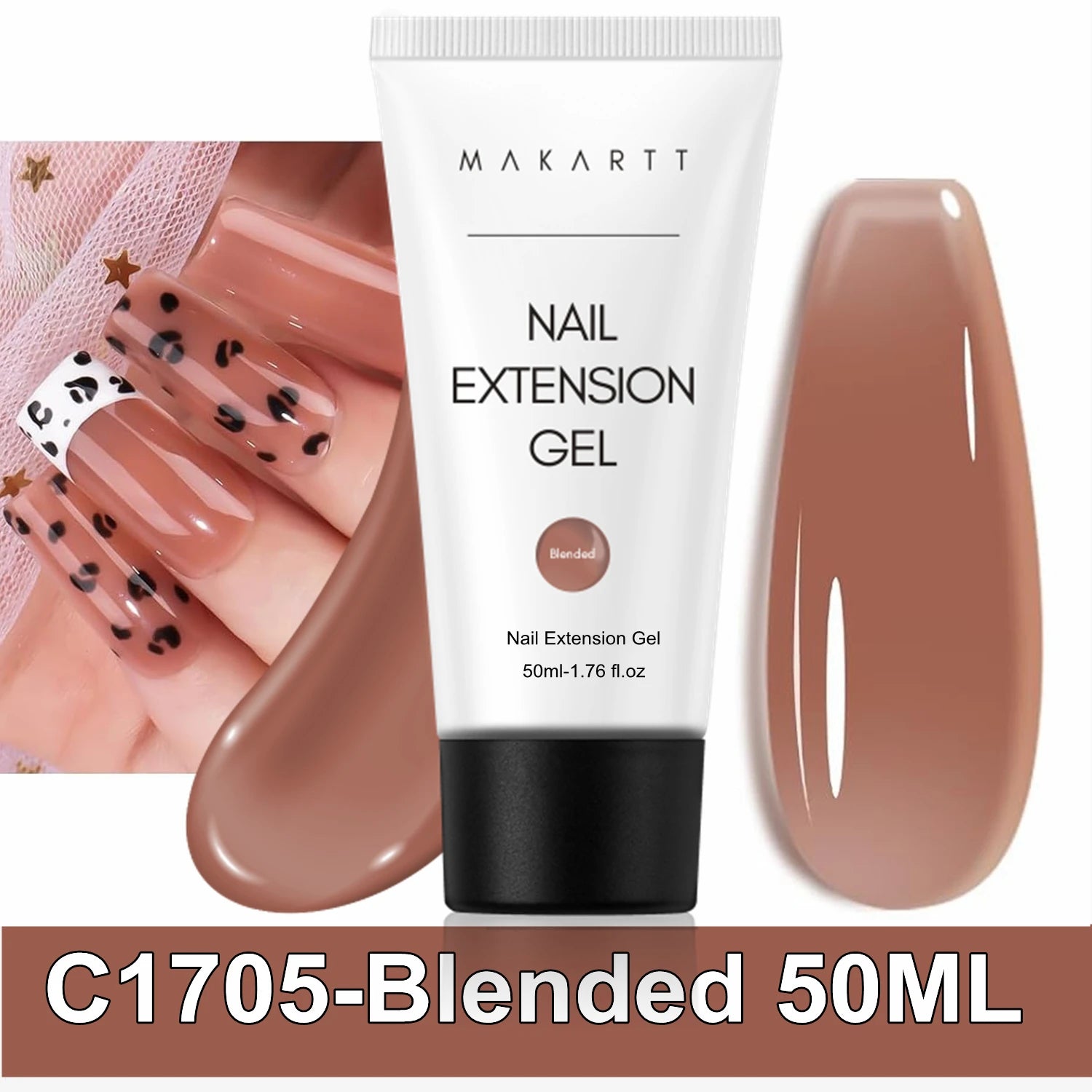 Makartt Poly Nails Acrygel , 50g Clear / Pink / Nude Nail Extension Gel Glitter Builder Nails Gel For Trendy DIY Nail Art Polish