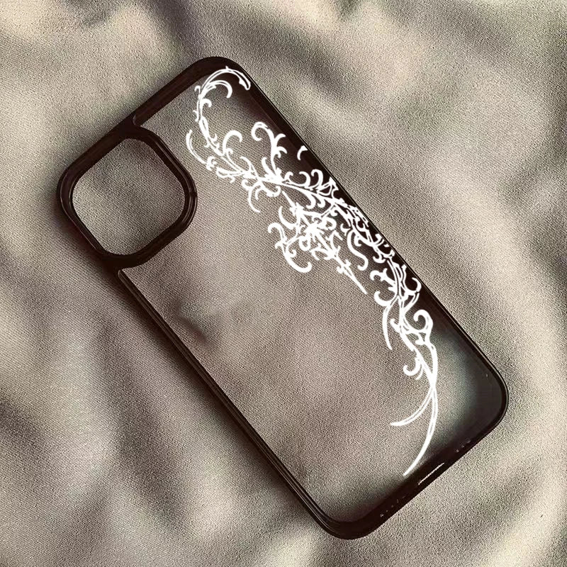 Transparent Gothic Cross Vine iPhone Case