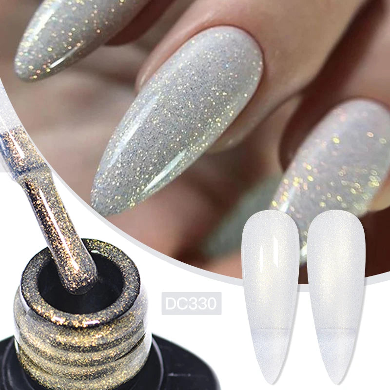 Mtssii 7ML Colorful Reflective Gel Nail Polish Glitter Sparkling Flash Glitter Gel Polish Semi Permanent Varnish Soak Off Nails