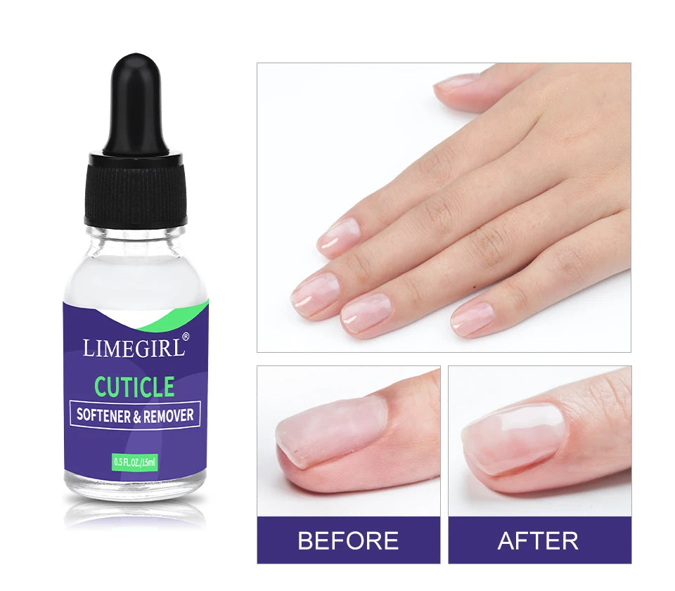 15ML Nail Soften Oil Cuticle Remover for Gel Overgrown Cuticles Soften Eliminating Exfoliant for Nails Manicure Pedicure