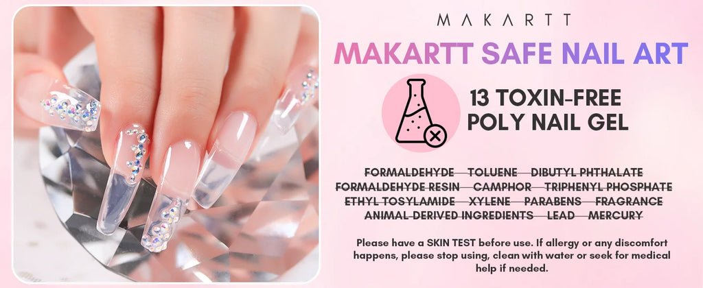 Makartt Poly Nails Acrygel , 50g Clear / Pink / Nude Nail Extension Gel Glitter Builder Nails Gel For Trendy DIY Nail Art Polish