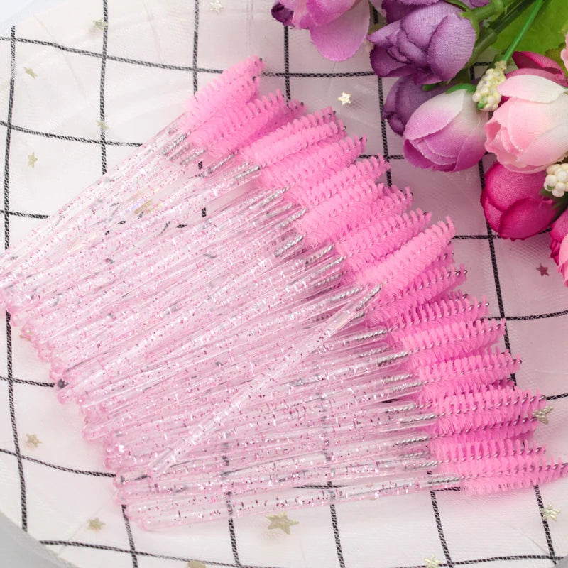 Disposable Eyelash & Eyebrow Mascara Wands (5/50 Pack)