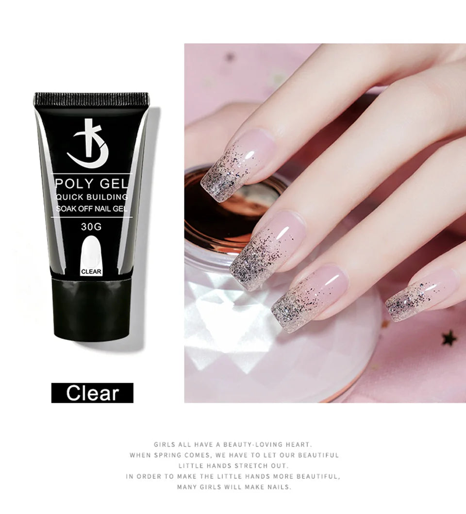 KODI JYJ Latest Poly Nail Gel 30ml Semi-permanent Gel for Extension Acrylic Gel Nail Polishes Manicure uv Builder Hybrid Gellac