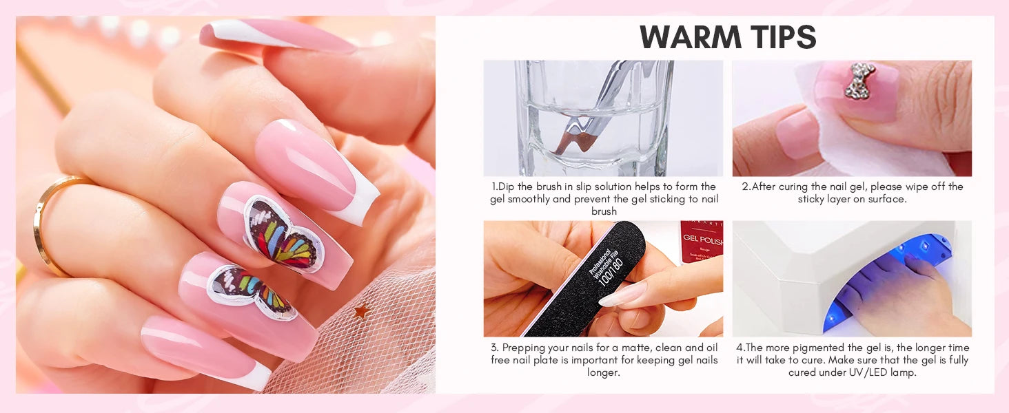 Makartt Poly Nails Acrygel , 50g Clear / Pink / Nude Nail Extension Gel Glitter Builder Nails Gel For Trendy DIY Nail Art Polish