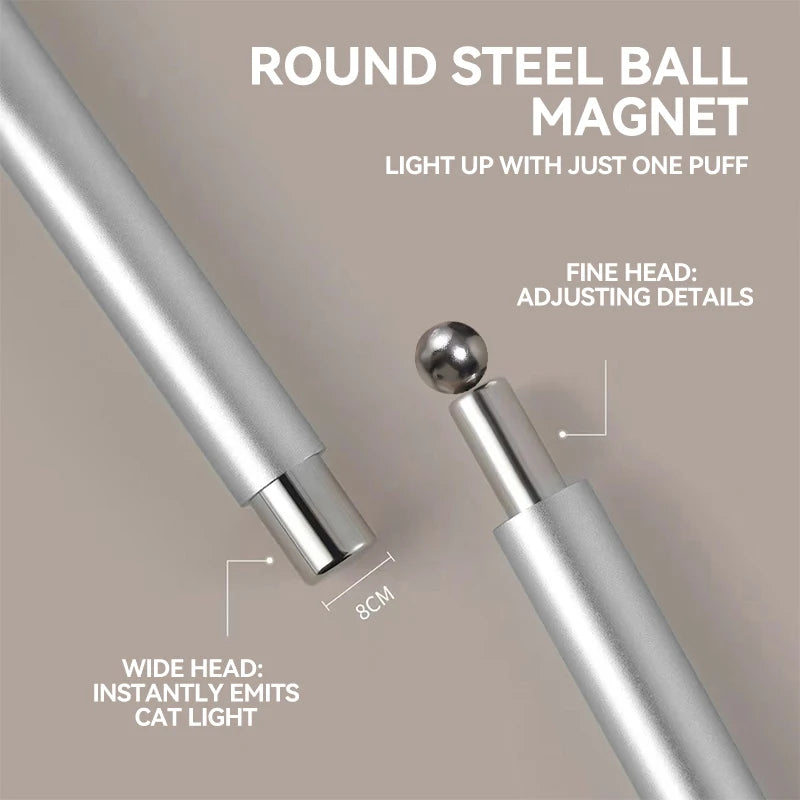 Nail Art Nail Magnetic Stick Cat Eye Magnetic Ball Aluminum Handle Cylindrical UV Gel Magnet Tools Double End Nail Design Tools