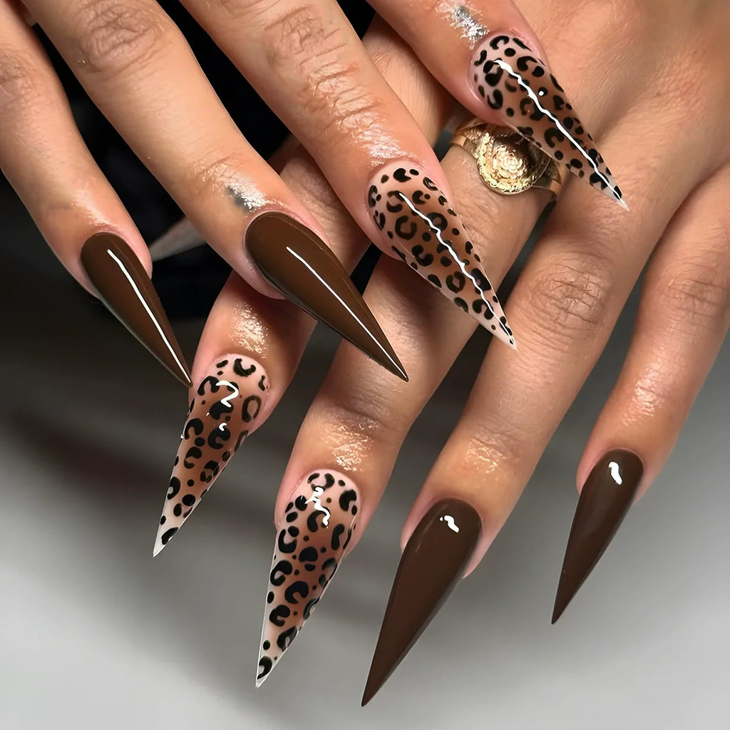 24Pcs French Almond False Nails Glitter with Rhinestones Wearable Fake Nails Artificial Simple Full Cover Press on Nails Tips